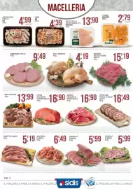 Volantino Sidis Pagina 4: Pancetta di maiale €5,19, Hamburger di pollo €9,49