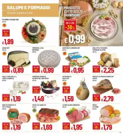 Volantino Galassia Pagina 13: Formaggio Perbacco €1,49, Prosciutto crudo di Norcia IGP €2,79