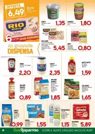 Volantino Gran Risparmio Pagina 8: Accadi latte UHT parzialmente scremato €1,15, Cracker salati senza granelli €1,85