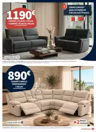 Catalogue Conforama page 10: Canape d'angle panoramique 2 relax €890,00