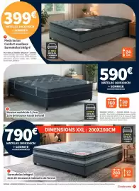 Catalogue Conforama page 20: Matelas 160x200cm + sommier €590,00, Surmatelas intégré + sommier €790,00
