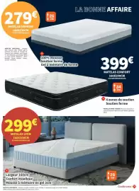 Catalogue Conforama page 22: Matelas lyon €299,00, Matelas memory 1400 x 150 cm €279,00