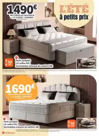 Catalogue Conforama page 23: Complet - pack matelas 180x200cm +licoffre + 50mmier €1.490,00
