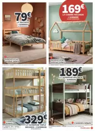 Catalogue Conforama page 25: Lit superpose 90x190cm + sommiers €189,00, Lit superposé triple 90x190cm + 3 sommiers €329,00