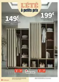 Catalogue Conforama page 28: Dressing & rideau €199,00, Dressing sur roulettes €149,00