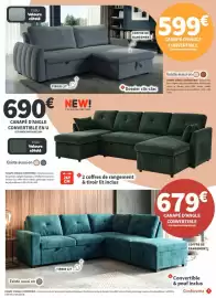 Catalogue Conforama page 5: U - camapé d'angle convertible en €690,00