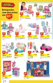 Folheto Auchan Página 12: Boneca barbie €19,99, Boneco Bebê one two fun €14,99
