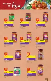Folheto Auchan Página 33: Tempero Tikka Masala Patak's €3,77, Molho tikka masala patak's €3,59