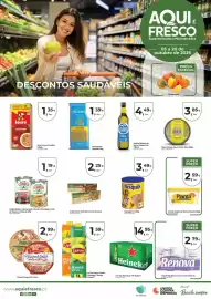 Folheto Aqui é fresco Página 1: Ice Tea Lipton €1,59, Esparguete Nacional €1,39
