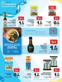 Folleto Carrefour Página 14: Gusto Argentino palitos salados o salados sabor queso €1,33, Celusal sal fina €1,66