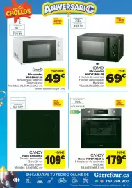 Folleto Carrefour Página 12: Carrefour home - microondas hmo23mm-26 €69,00, Candy - placa ch63dcc €109,00