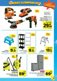 Folleto Carrefour Página 19: Estanteria resina €8,99, Escalera 2 peldanos 46x36x40 cm €19,90