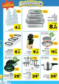 Folleto Carrefour Página 22: Set 9 fiambreras €4,99, 3 Claveles Olla a presión Sabor €34,00