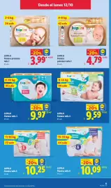 Catálogo Lidl semana 42 Página 25: Lupilu pañales prémium €3,99, Lupilu pañales talla 6 €10,09