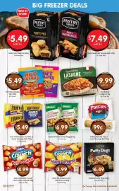 Spudshed catalogue Page 3: Bird's Eye Golden Crunch Hash Browns €3,99, Leader Battered Chicken Nuggets €6,99