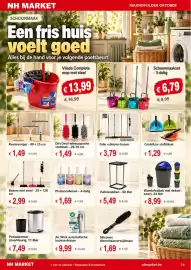 NH Market folder Pagina 14: Bezem met steel €2,99, Palio rubberen bezem €3,79
