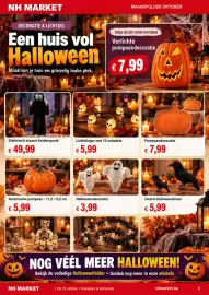 NH Market folder Pagina 3: Elektrisch staand kinderspook €49,99, Halloweendecoratie €3,99