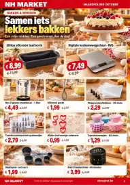NH Market folder Pagina 8: Silitop siliconen taartvorm €8,99, Alpina hartvormige cakevorm €0,99