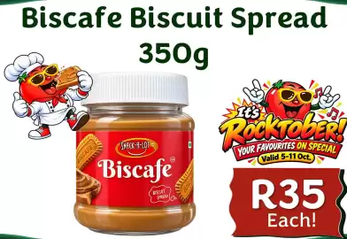 Foodeez catalogue week 41 Page 7: Biscafe Biscuit Spread 350g BISCAFE SNACK-A-LOT Biscafe TM BISCUIT SPREAD 00 BISCA It's