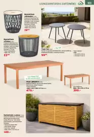 Salzburger Lagerhaus Flugblatt Seite 105: Beistelltisch »Clubo« €22,99, Tisch-Set €59,99