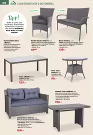 Salzburger Lagerhaus Flugblatt Seite 106: Tisch »Malta« €159,00, Lounge Sofa »Malta« €169,00