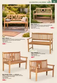 Salzburger Lagerhaus Flugblatt Seite 113: Bank »Love« €149,00, Bank Woodie »Lilie« €199,00