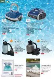 Salzburger Lagerhaus Flugblatt Seite 122: Poolsalz €12,99, Filteranlage »SF-122« €179,00