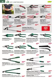 Salzburger Lagerhaus Flugblatt Seite 72: Gartenschere Felco 160 €39,99, Astscheren Amboss €24,99