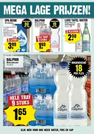 Dirck 3 folder week 41 Pagina 16: Dalphin mineraalwater koolzuurhoudend €1,69, Acqua Panna of San Pellegrino €2,50