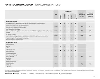 Ford Flugblatt | Tourneo Custom Bus Seite 48