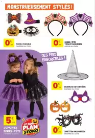 Catalogue Stokomani page 4: CHAPEAU DE SORCIÈRE €0,99, PINCE À CHEVEUX €0,99