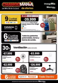 Catálogo Changomas Página 11: Celular 14c 256gb €359.991,00, Axel - ventilador 20 blanco €83.999,00
