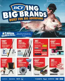 BCF catalogue Page 1: Daiwa Crossfire Xt Spin Combo + Jbraid 4 135m €99,99, Camp Snap Cameras €99,99