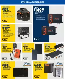 BCF catalogue Page 26: Xtm 30l drawer fridge freezer €499,00, XTM 2000W Inverter Generator €479,00