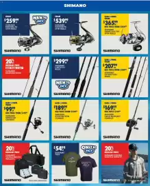 BCF catalogue Page 4: Shimano Symetre Spin Combos €189,99, Shimano Viper FGX Combos €99,99