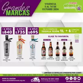 Folleto Bodegas Alianza Página 11: Tezón Reposado 100% €735,00, Tezón Blanco 100% €41.950,00