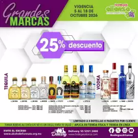 Folleto Bodegas Alianza Página 5: 11 Grandes VIGENCIA 5 AL 18 DE OCTUBRE 2026 25% descuento bodegas alianza En vinos y