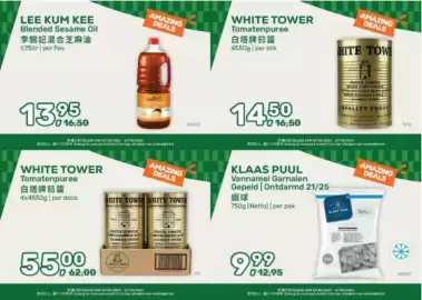 Amazing Oriëntal folder Pagina 4: Klaas Puul Vannamei Garnalen €9,99, Lee kum kee Blended Sesame Oil €13,95