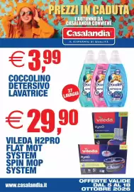Volantino Casalandia Pagina 1: Coccolino detersivo lavatrice €3,99, Vileda H2PRO flat mop system spin mop system €29,90