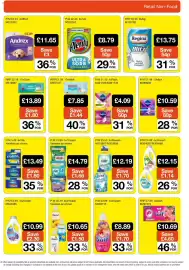 Booker Wholesale brochure Page 13: Plenty ultra sorb kitchen roll €8,79, Tampax tampons €13,49