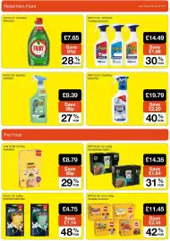 Booker Wholesale brochure Page 14: Flash bleach bathroom kitchen €14,49, Fairy dishwashing liquid €7,65