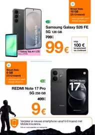 Orange folder Pagina 3: Nieuwe smartphone €6,00, Redmi note 17 pro €499,95