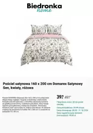 Biedronka gazetka tydzień 41 Strona 2: Pościel satynowa 160 x 200 cm Domarex Satynowy Sen, kwiaty, różowa €39,99