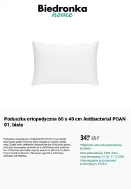 Biedronka gazetka tydzień 41 Strona 3: Poduszka ortopedyczna 60 x 40 cm Antibacterial POAN 01 €34,99