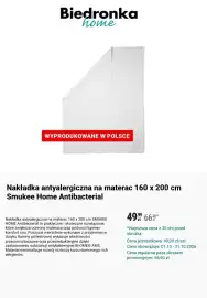 Biedronka gazetka tydzień 41 Strona 5: Nakładka antyalergiczna na materac 160 x 200 cm Smukke Home Antibacterial €49,99