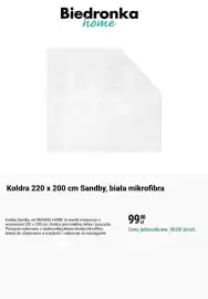 Biedronka gazetka tydzień 41 Strona 9: Kołdra 220 x 200 cm Sandby, biała mikrofibra €99,00