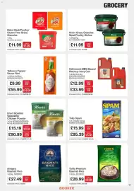 Booker Wholesale brochure Page 11: Amaara Basmati Rice €27,49, Tulip Spam €15,99