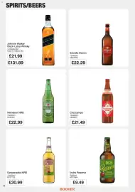 Booker Wholesale brochure Page 14: Cruzcampo €21,49, Heineken nrb €22,99