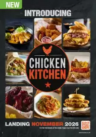 Booker Wholesale brochure Page 2: NEW INTRODUCING 2 CHICKEN KITCHEN #LOVECHICKEN LANDING NOVEMBER 2026 For the full details
