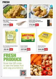 Booker Wholesale brochure Page 8: Avo Grande Avocado Slices €2,45, Blue Horizon Pollock Fillets €20,49